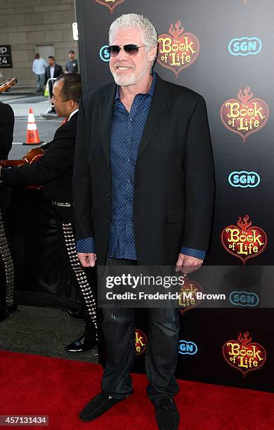 Actor Ron Perlman attends the Premiere of Twentieth Century Fox and Reel FX Animation Studois' "The Book of Life" at the Regal Cinemas L.A. Live on...