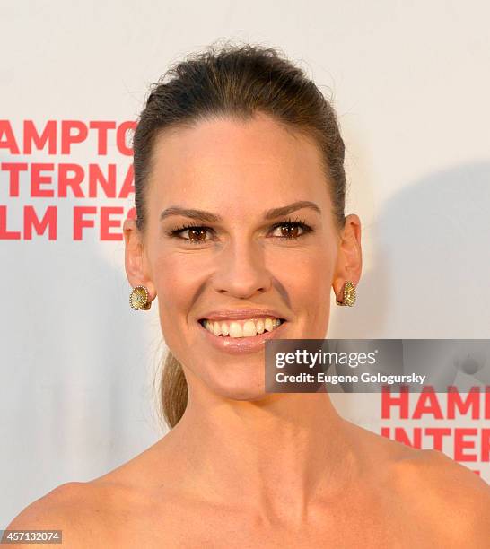 Hilary Swank attends 'The Homesman' premiere during the 2014 Hamptons International Film Festival on October 12, 2014 in East Hampton, New York.