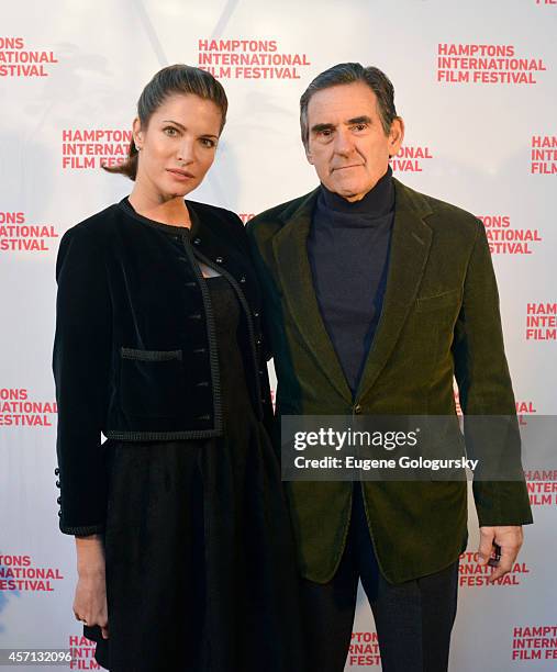 Stephanie Seymour and Peter Brant attend 'The Homesman' premiere during the 2014 Hamptons International Film Festival on October 12, 2014 in East...