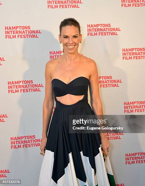 Hilary Swank attends 'The Homesman' premiere during the 2014 Hamptons International Film Festival on October 12, 2014 in East Hampton, New York.