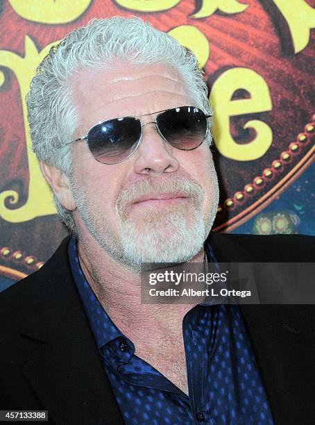 Actor Ron Perlman arrives for the Premiere Of Twentieth Century Fox And Reel FX Animation Studios' "The Book Of Life" held at Regal Cinemas L.A. Live...