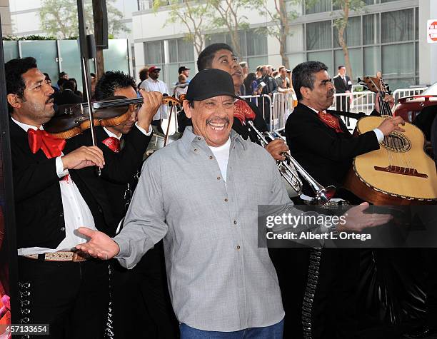 Actor Danny Trejo arrives for the Premiere Of Twentieth Century Fox And Reel FX Animation Studios' "The Book Of Life" held at Regal Cinemas L.A. Live...