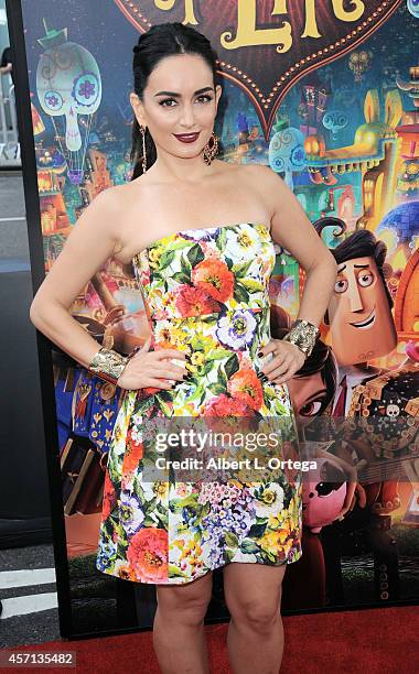 Actress Ana de la Reguera arrives for the Premiere Of Twentieth Century Fox And Reel FX Animation Studios' "The Book Of Life" held at Regal Cinemas...