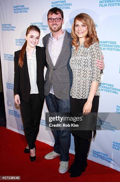 Actress Kaitlyn Dever, Artistic Director of the Hamptons International Film Festival David Nugent and director Lynn Shelton attend the Laggies...