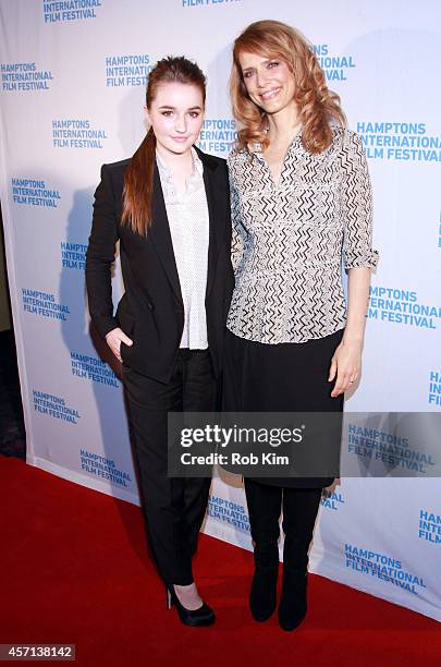 Actress Kaitlyn Dever and director Lynn Shelton attend the Laggies premiere during the 2014 Hamptons International Film Festival on October 12, 2014...