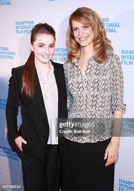 Actress Kaitlyn Dever and director Lynn Shelton attend the Laggies premiere during the 2014 Hamptons International Film Festival on October 12, 2014...