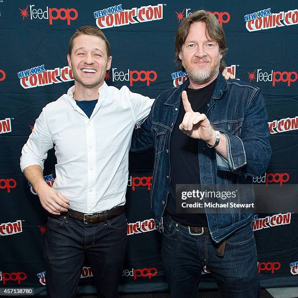 Actors Ben McKenzie and Donal Logue attend Fox Network's 'Gotham' press room at 2014 New York Comic Con Day 4 at Jacob Javitz Center on October 12,...