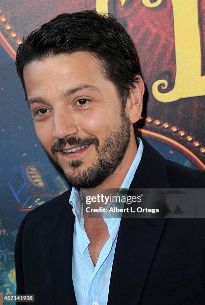 Actor Diego Luna arrives for the Premiere Of Twentieth Century Fox And Reel FX Animation Studios' "The Book Of Life" held at Regal Cinemas L.A. Live...