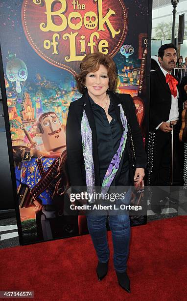 Actress Angelica Maria arrives for the Premiere Of Twentieth Century Fox And Reel FX Animation Studios' "The Book Of Life" held at Regal Cinemas L.A....