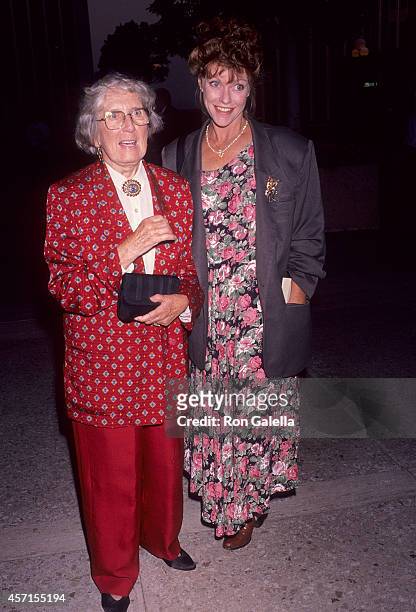 Actress Mary Jackson and actress Kim Lankford attends a Special Performance of the Musical "City of Angels" to Benefit the Actors Fund of America on...