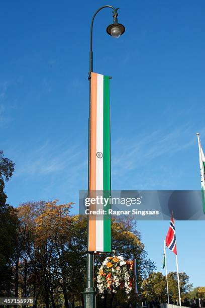 General view of atmosphere during the first day of the state visit from India on October 13, 2014 in Oslo, Norway.