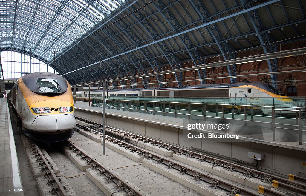 Eurostar International Ltd. Trains As U.K. Government Prepare Stake Sale