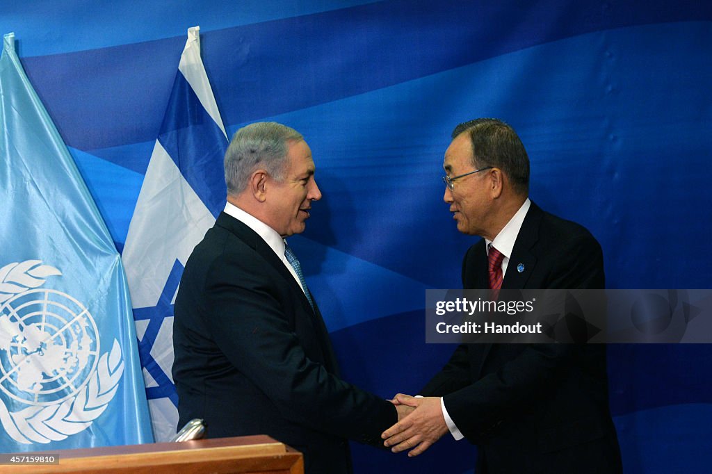 Israeli Prime minister Benjamin Netanyahu Meets United Nations Secretary-General Ban Ki-Moon