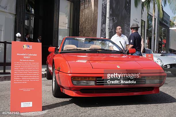Ferrari Mondial t Cabriolet is on display at the 'Race Through the Decades 1954-2014'' during the celebration of 60th anniversary of Ferrari in...