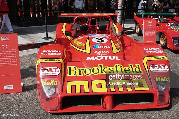 Ferrari 333 SP is on display at the 'Race Through the Decades 1954-2014'' during the celebration of 60th anniversary of Ferrari in Beverly Hills,...