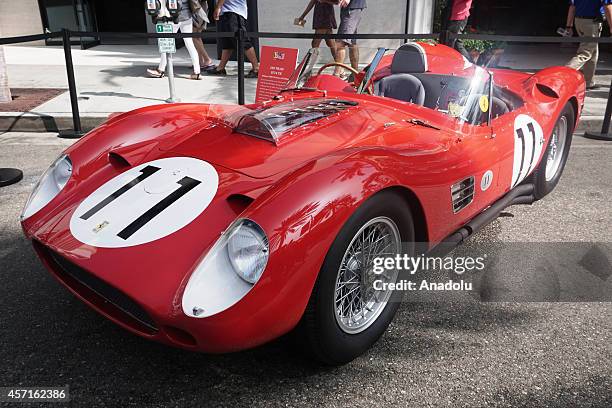 Ferrari 250 TR/60 is on display at the 'Race Through the Decades 1954-2014'' during the celebration of 60th anniversary of Ferrari in Beverly Hills,...