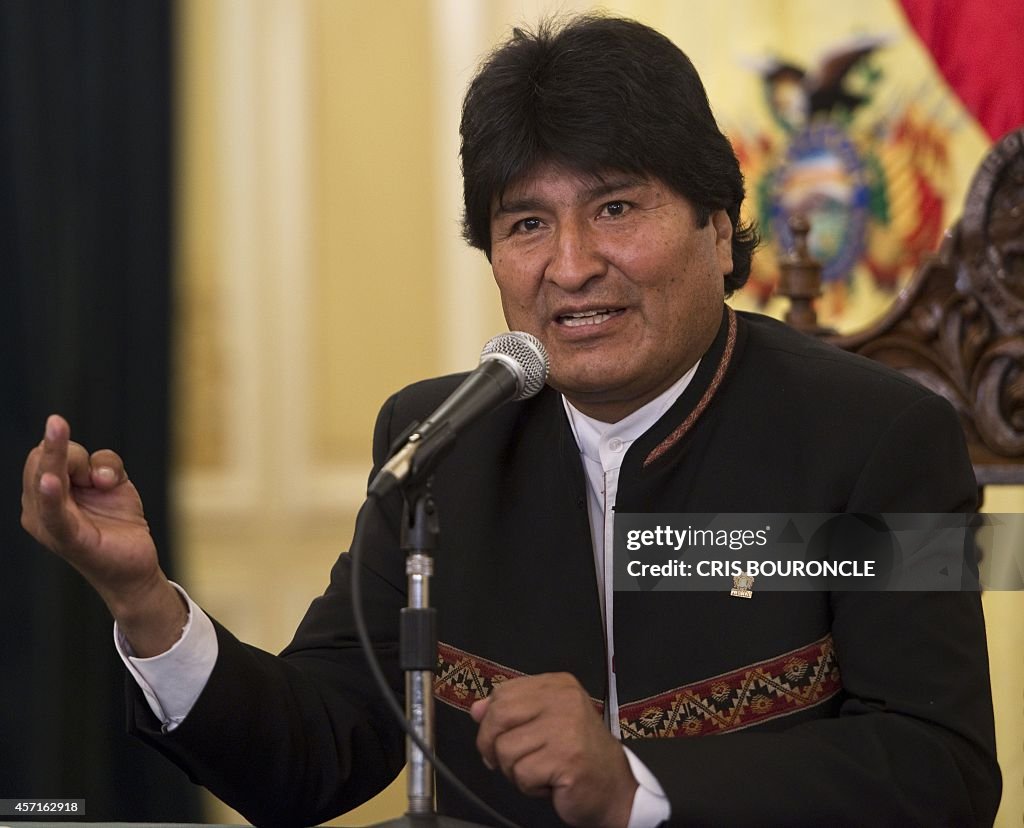 BOLIVIA-MORALES-PRESS CONFERENCE