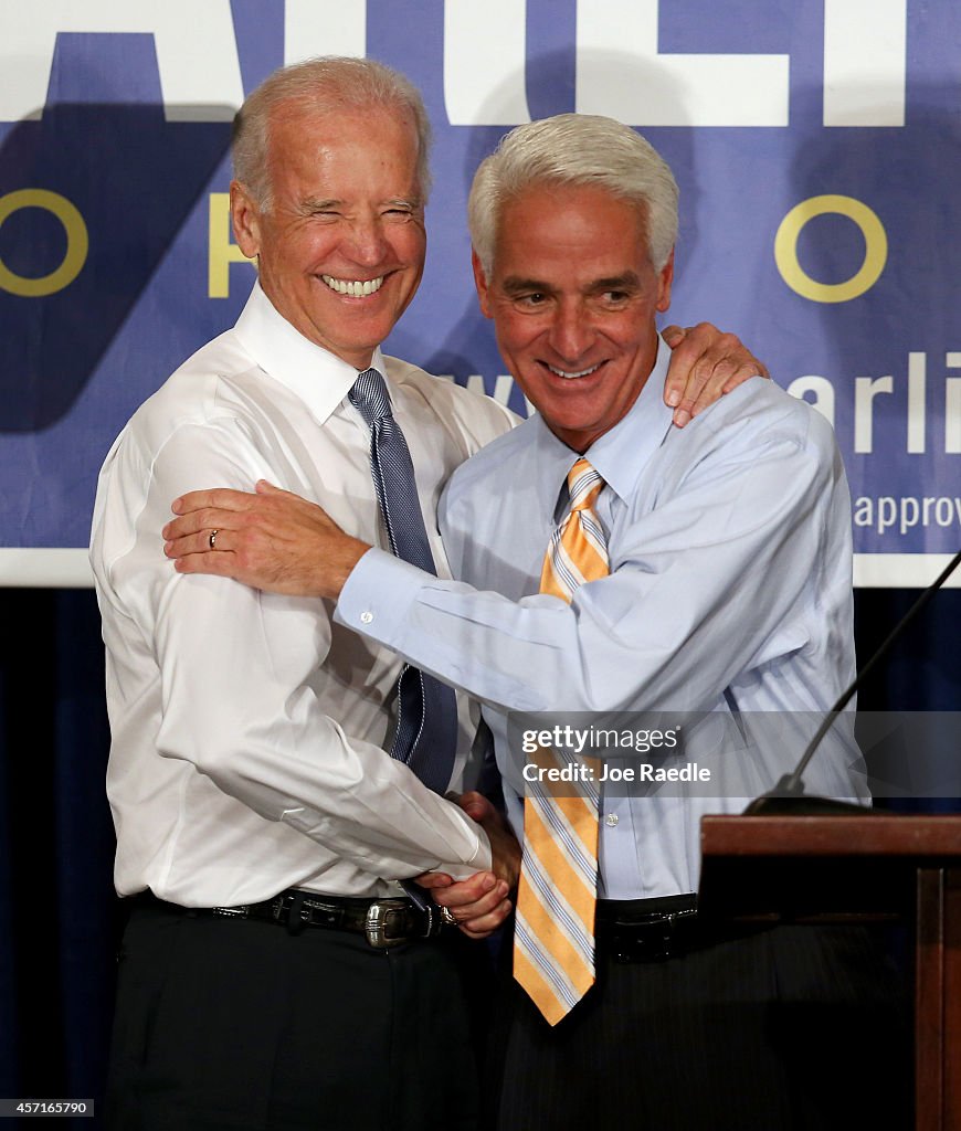 Joe Biden Campaigns With Charlie Crist In Florida