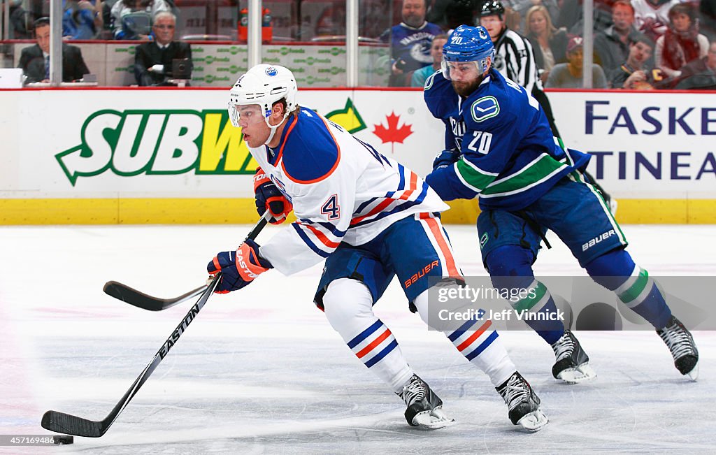 Edmonton Olers v Vancouver Canucks