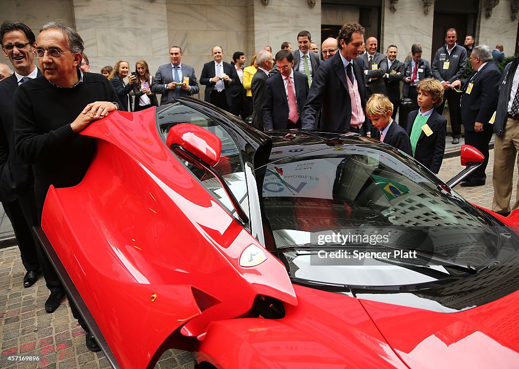 Fiat Chrysler Heads Marchionne And Elkann Celebrate Listing On NYSE