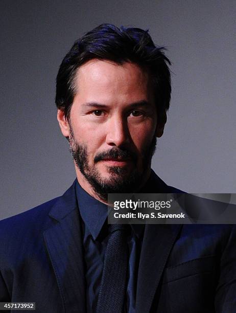 Actor Keanu Reeves attends the Apple Store Soho Presents: Meet The Actors: Keanu Reeves, Alfie Allen, Chad Stahelski, David Leitch And Basil...