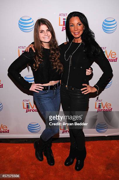 Personality Danielle Staub and her daughter Jillian attend AT&T Live Proud at Highline Ballroom on October 13, 2014 in New York City.