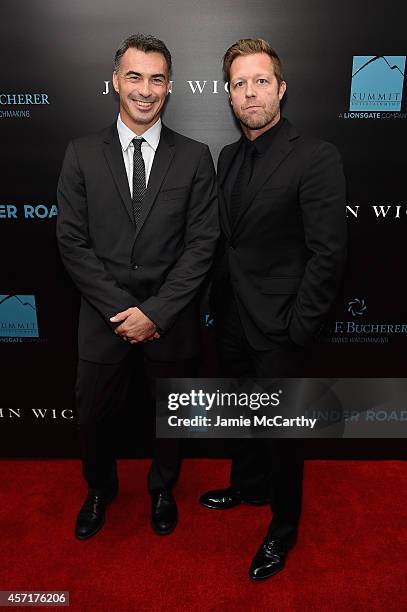 Directors Chad Stahelski and David Leitch attend the "John Wick" New York Premiere at Regal Union Square Theatre, Stadium 14 on October 13, 2014 in...