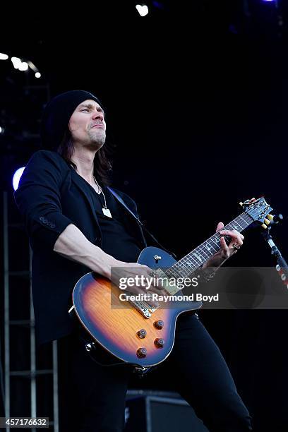 Miles Kennedy from Alter Bridge performs during the "Louder Than Life" Music Festival in Champions Park on October 04, 2014 in Louisville, Kentucky.