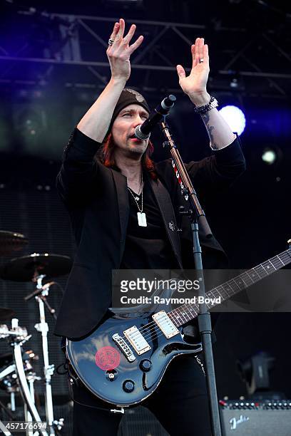 Miles Kennedy from Alter Bridge performs during the "Louder Than Life" Music Festival in Champions Park on October 04, 2014 in Louisville, Kentucky.