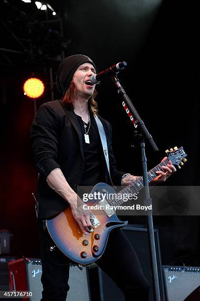 Miles Kennedy from Alter Bridge performs during the "Louder Than Life" Music Festival in Champions Park on October 04, 2014 in Louisville, Kentucky.