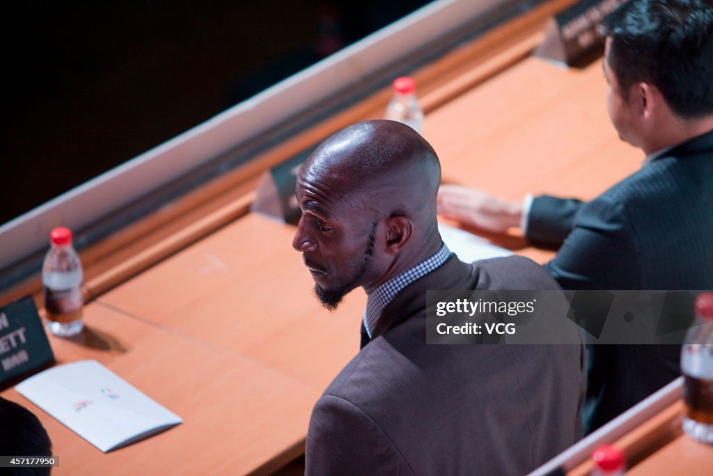 Kevin Garnett Attends Contract Signing Ceremony Of ANTA In Beijing