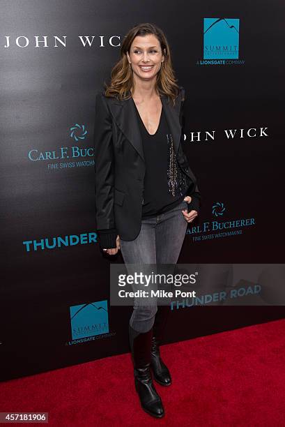 Actress Bridget Moynahan attends the "John Wick" New York Premiere at the Regal Union Square Theatre, Stadium 14 on October 13, 2014 in New York City.