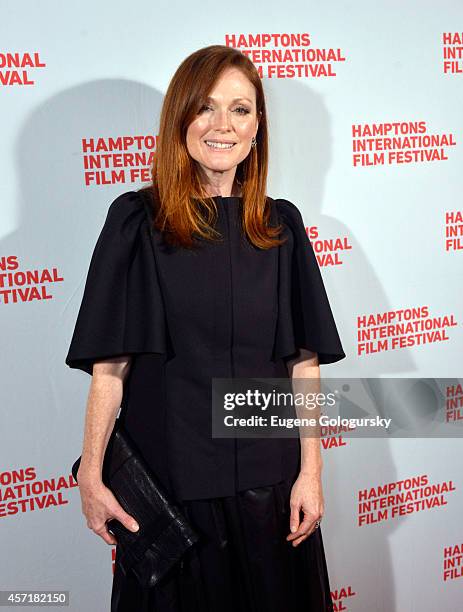 Actress Julianne Moore attends the Still Alice premiere during the 2014 Hamptons International Film Festival on October 13, 2014 in East Hampton, New...