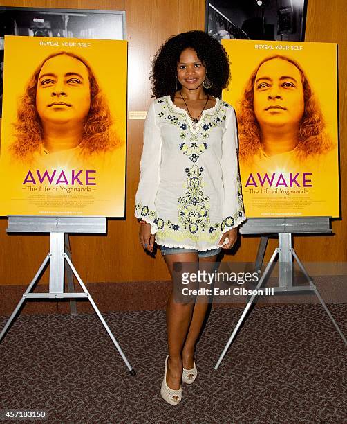 Actress Kimberly Elise attends "AWAKE: The Life Of Yogananda"-Los Angeles Premiere at DGA Theater on October 13, 2014 in Los Angeles, California.