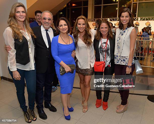 Montserrat Oliver,Emilio Estefan,Gloria Estefan,Kate del Castillo,Ana Maria Polo and Barbara Copper attends "THE BOOK OF LIFE" Red Carpet at Regal...