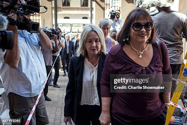 June Steenkamp arrives at North Gauteng High Court on October 14, 2014 in Pretoria, South Africa. Pistorius will be sentenced having been found...