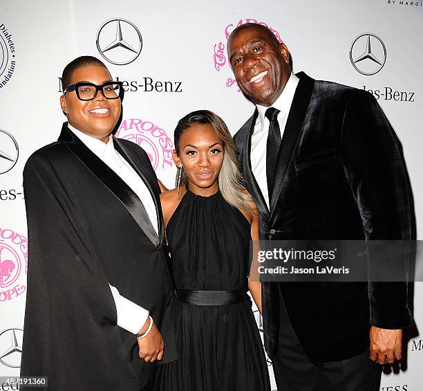 Johnson, Elisa Johnson and Earvin "Magic" Johnson attend the 2014 Carousel of Hope Ball at The Beverly Hilton Hotel on October 11, 2014 in Beverly...