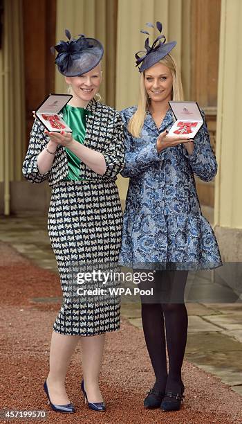 Paralympic gold medallist Kelly Gallagher and Charlotte Evans after they were awarded MBEs for services to Sport for People with a Visual Impairment...