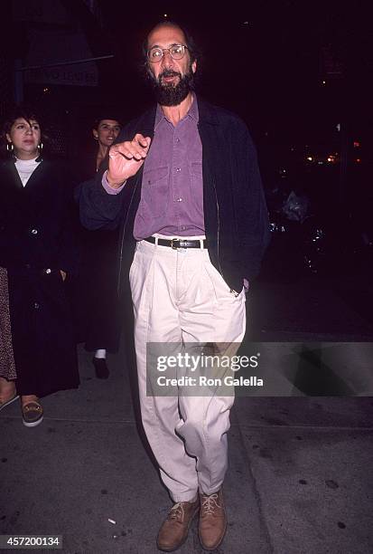 Actor Richard Libertini on October 23, 1991 walking along 57th Street in New York City.