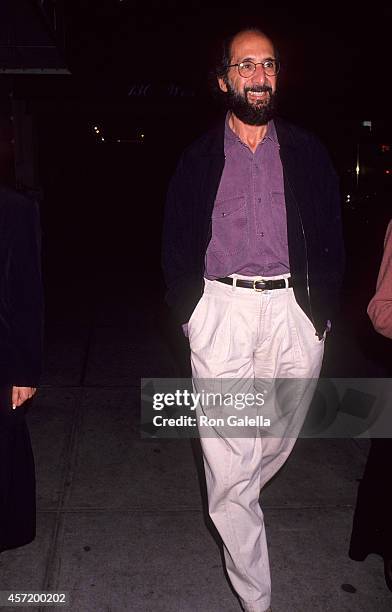 Actor Richard Libertini on October 23, 1991 walking along 57th Street in New York City.