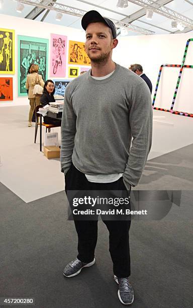 Russell Tovey attends VIP Preview of the Frieze Art Fair 2014 in Regent's Park on October 14, 2014 in London, England.