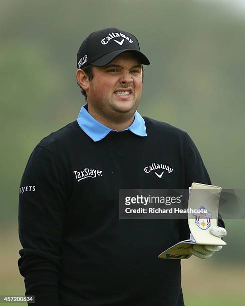 Patrick Reed of the USA in action during the pro-am for the Volvo World Matchplay at The London Club on October 14, 2014 in Ash, England.