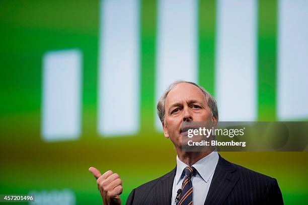 George Colony, chief executive officer of Forrester Research Inc., speaks during the DreamForce Conference in San Francisco, California, U.S., on...