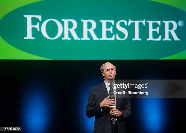 George Colony, chief executive officer of Forrester Research Inc., speaks during the DreamForce Conference in San Francisco, California, U.S., on...