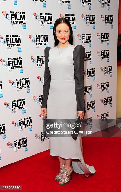 Andrea Riseborough attends the red carpet arrivals of "Silent Storm" during the 58th BFI London Film Festival at Vue Leicester Square on October 14,...
