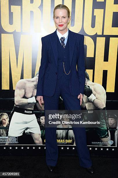 Actress Kim Basinger attends the "Grudge Match" screening benefiting the Tribeca Film Insititute at Ziegfeld Theater on December 16, 2013 in New York...