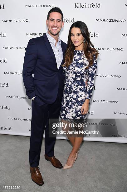 Television personalities Josh Murray and Andi Dorfman attend front row at The Mark Zunino For Kleinfeld 2015 Runway Show at Kleinfeld on October 14,...