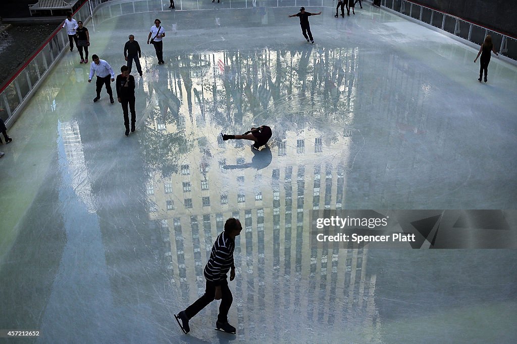 Rockefeller Center Ice Skating Rink Open For The Winter Season