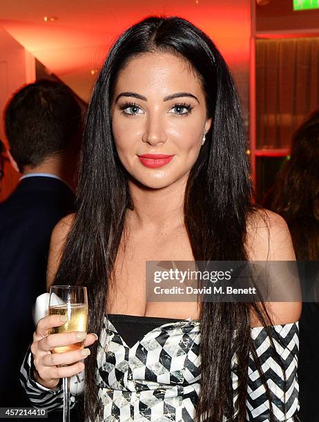 Tulisa Contostavlos attends a party hosted by Jonathan Shalit to celebrate his OBE at Avenue on October 14, 2014 in London, England.