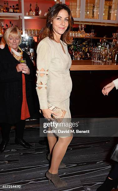 Julia Bradbury attends a party hosted by Jonathan Shalit to celebrate his OBE at Avenue on October 14, 2014 in London, England.
